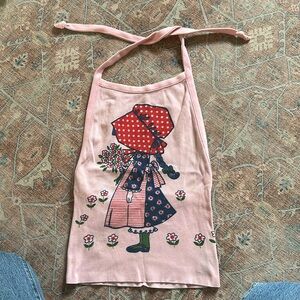 Vintage Holly Hobbie Pink Stretch Halter